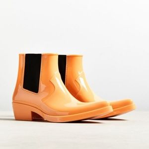 Calvin Klein PVC Boots in Orange